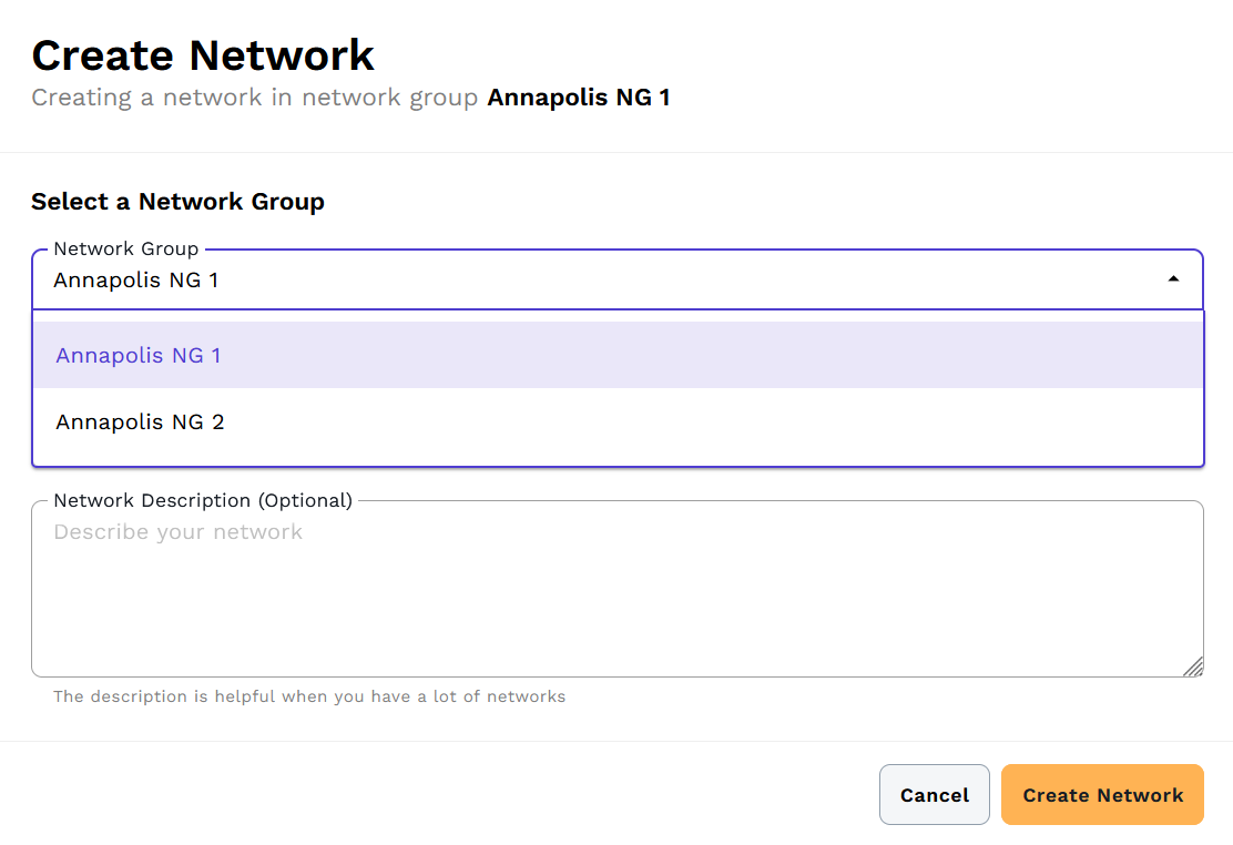 Assign to Network Group