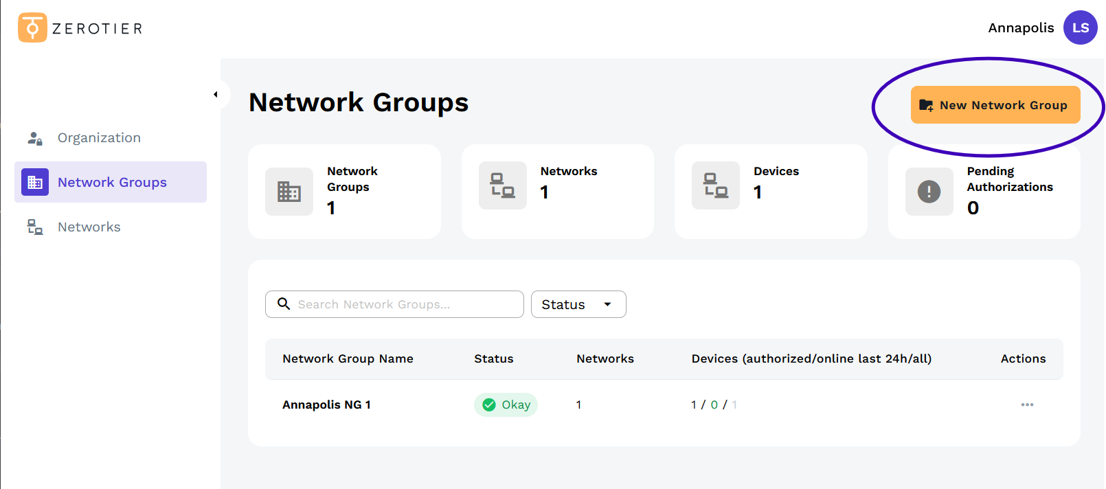 Create Network Group