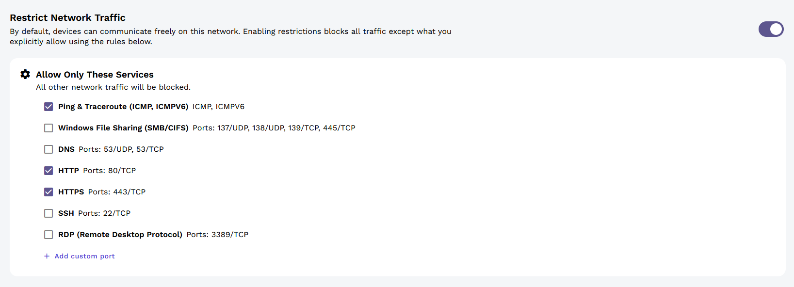 Flow Rules - Allow Selected Traffic