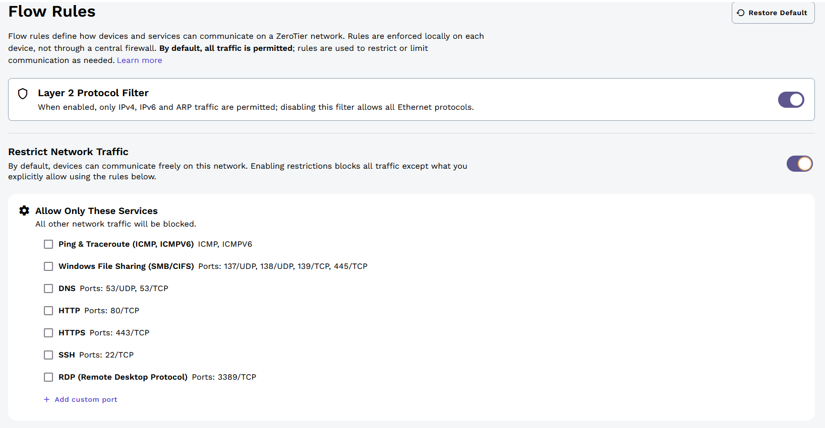 Flow Rules - Block All Traffic