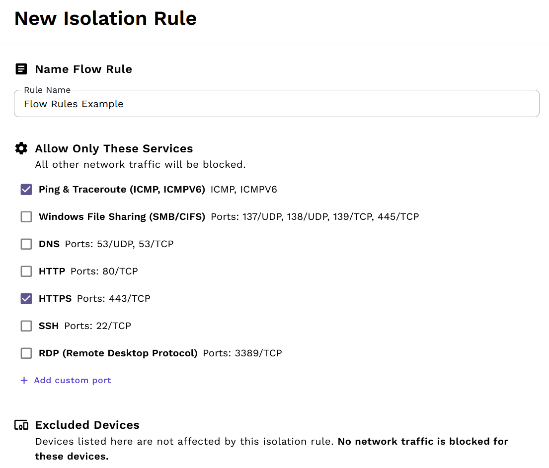 Add Flow Rule Button