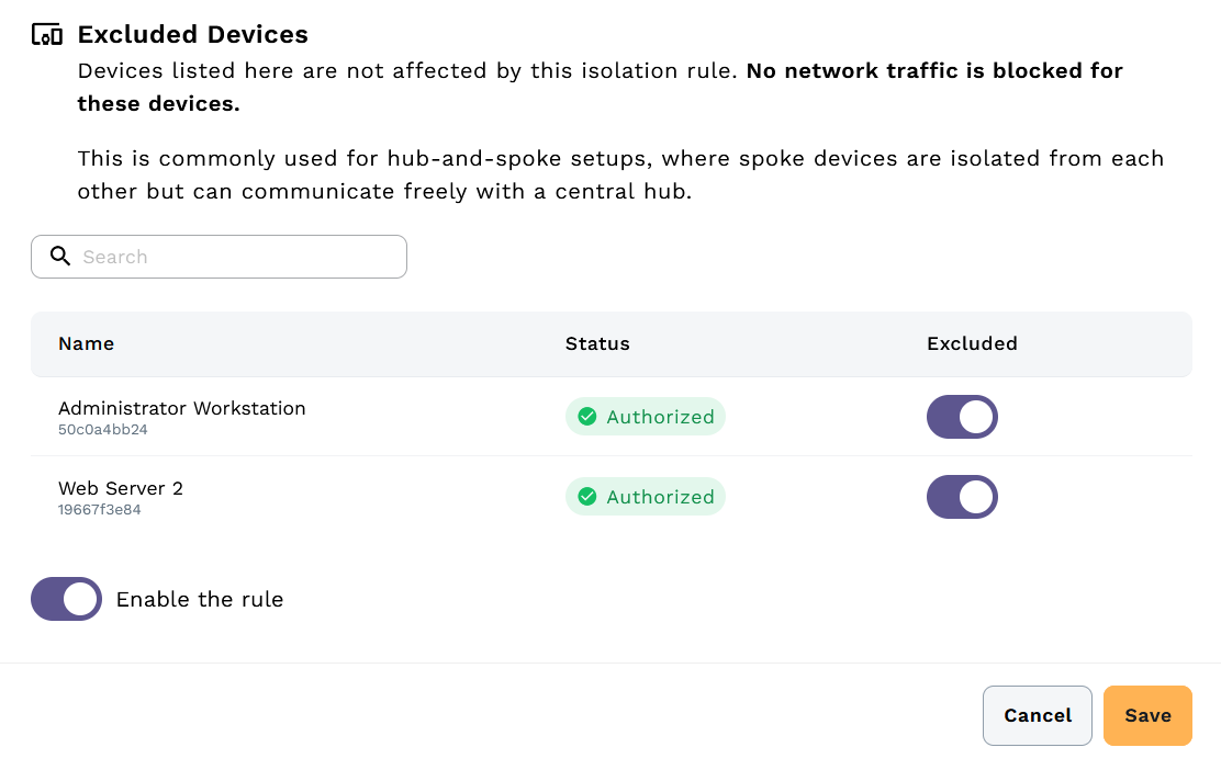 Exclude Devices