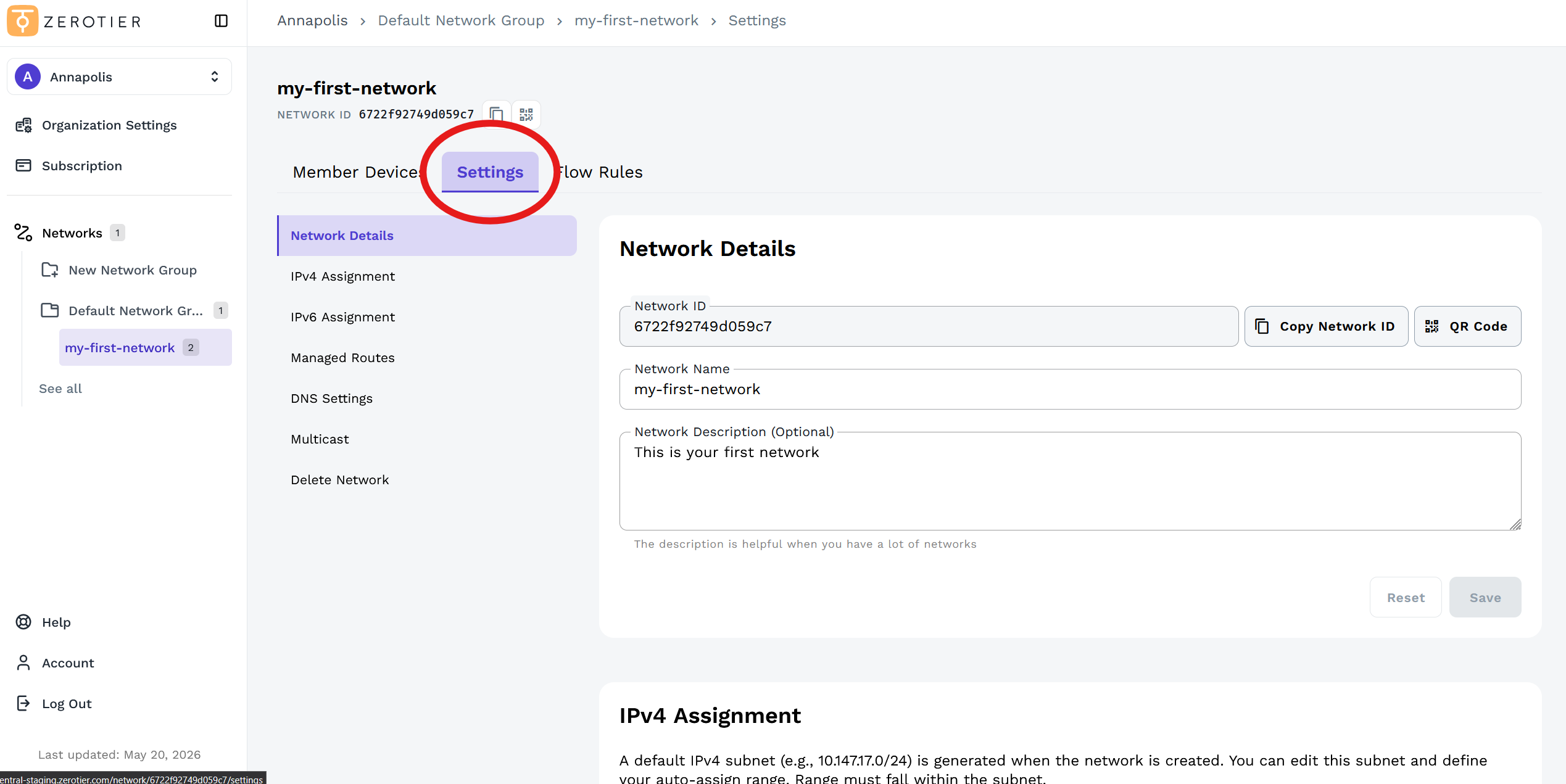 Network Settings