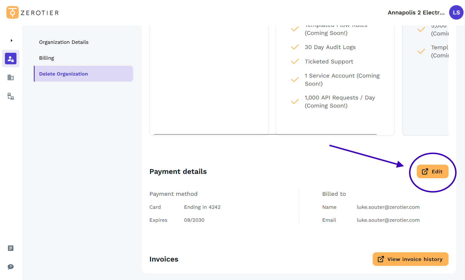 Update Billing Information