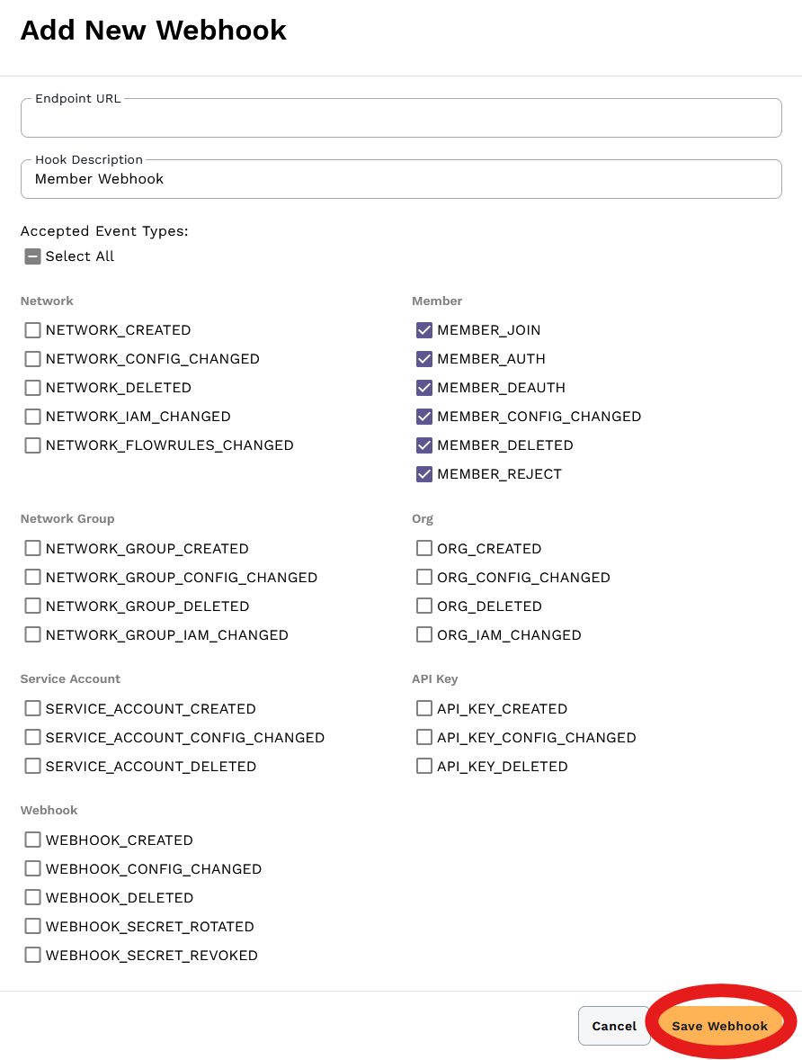 Configure Webhook